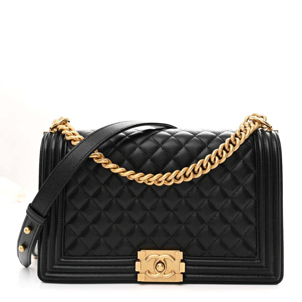 Caviar Quilted New Medium Boy Flap Black