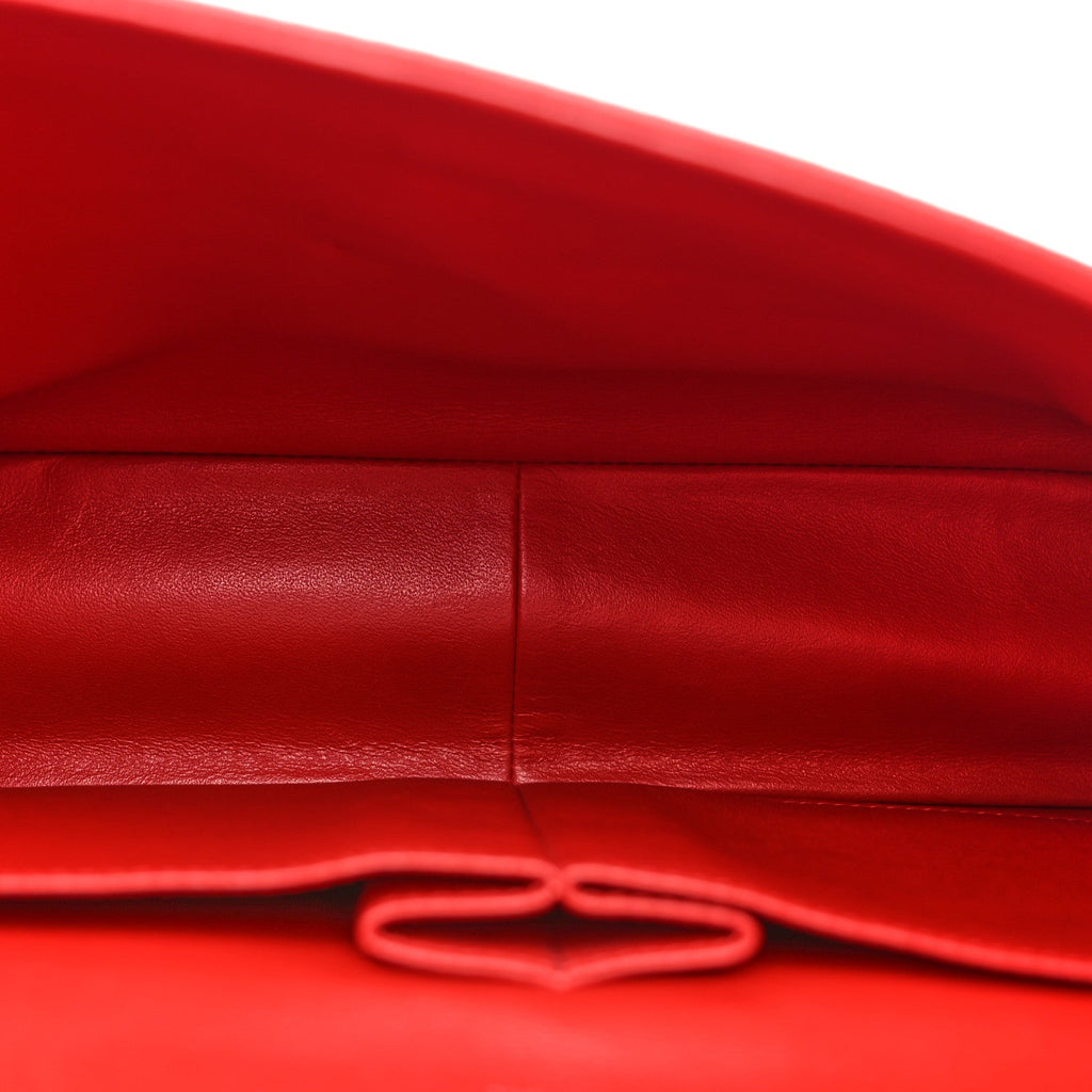 Caviar Quilted Maxi Double Flap Red