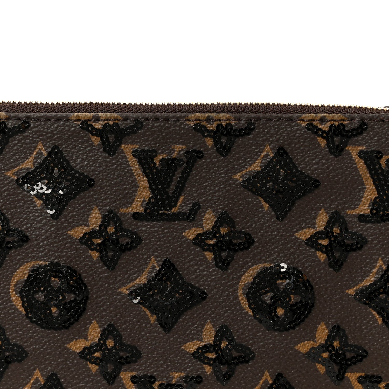 Monogram Sequins Pochette Accessories Black