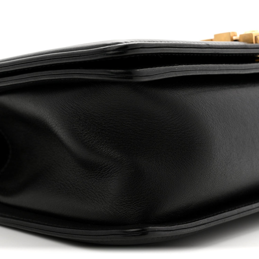 Calfskin Quilted Medium Boy Flap Black
