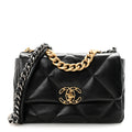 Lambskin Quilted Medium Chanel 19 Flap Black