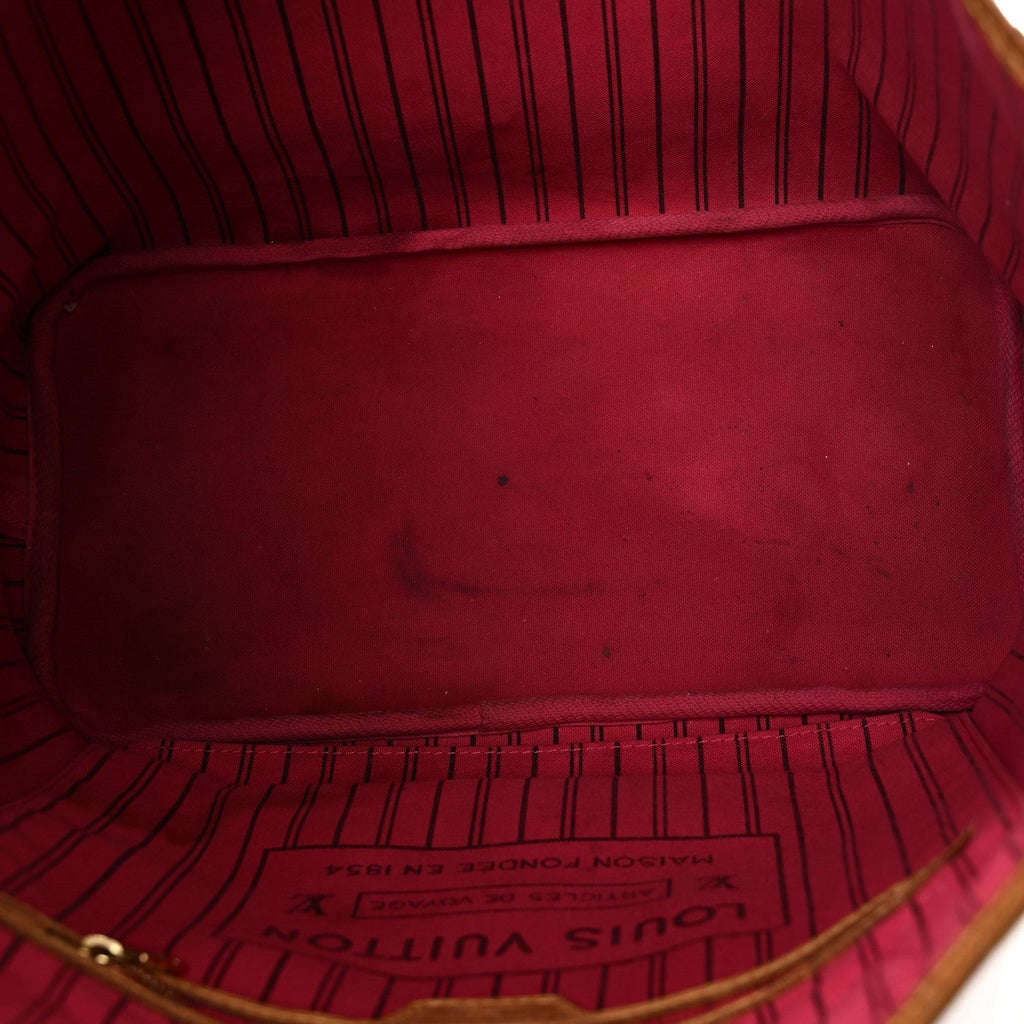 Monogram Bay Neverfull MM Rose Ballerine Poppy