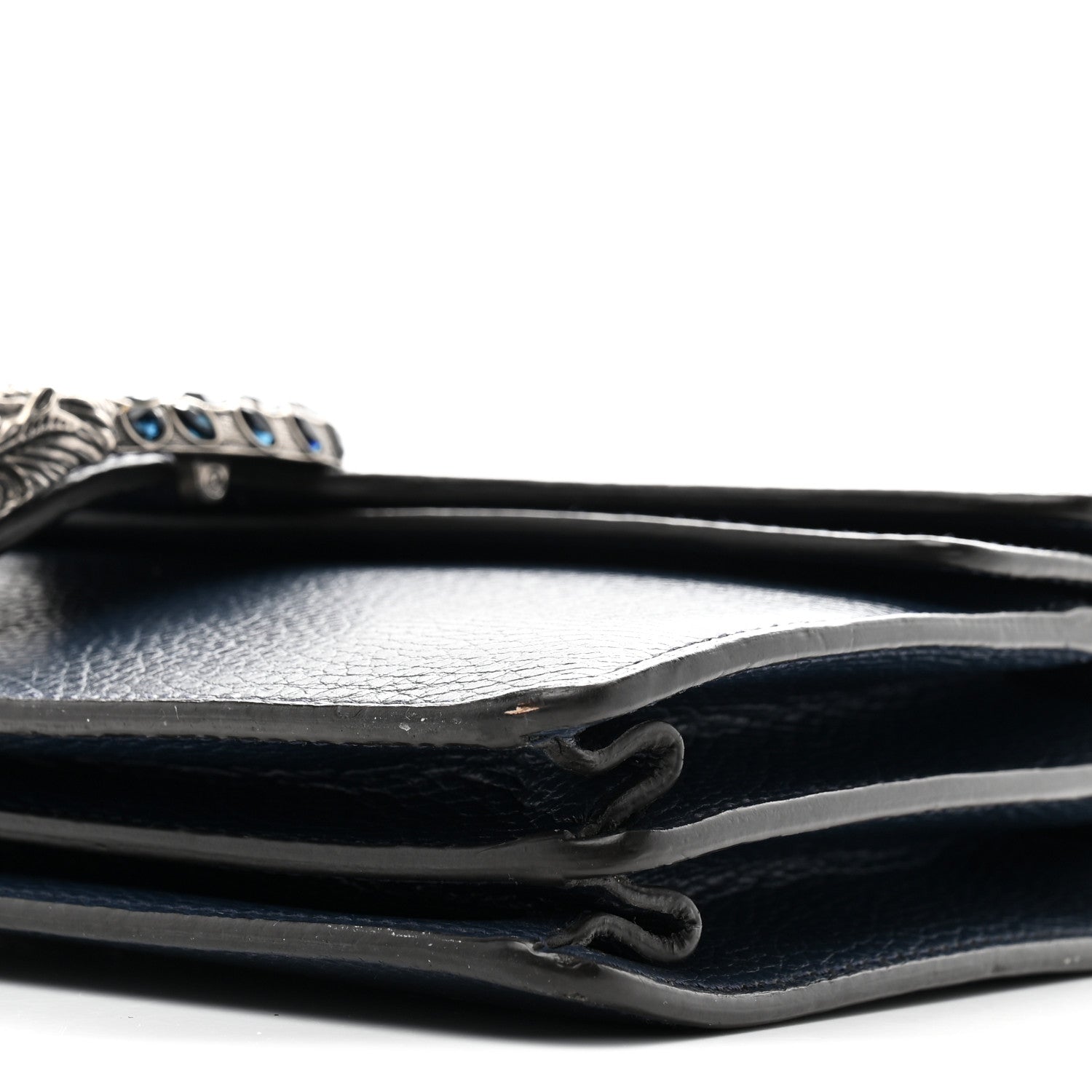 Dollar Calfskin Crystal Small Dionysus Shoulder Bag Blue Agata Montana Sapphire