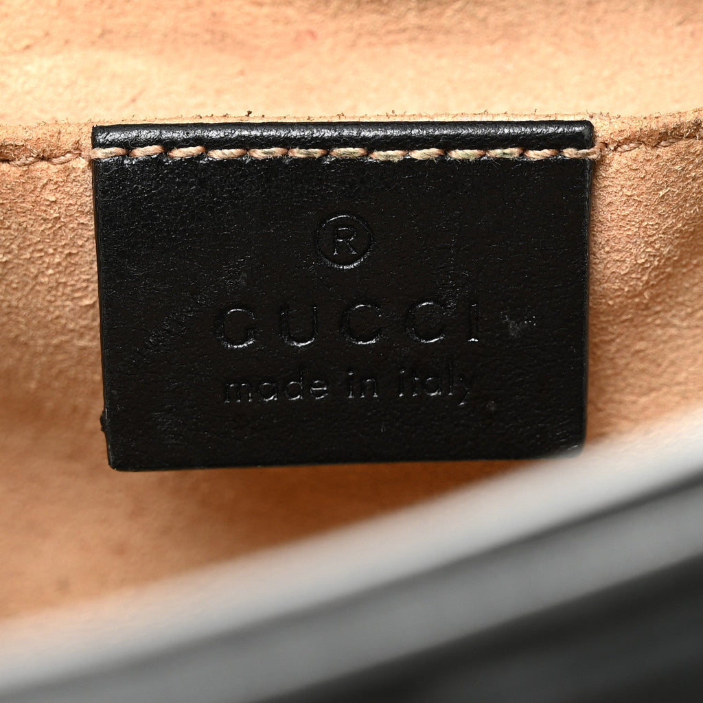 Calfskin Matelasse Mini GG Marmont Chain Shoulder Bag Black