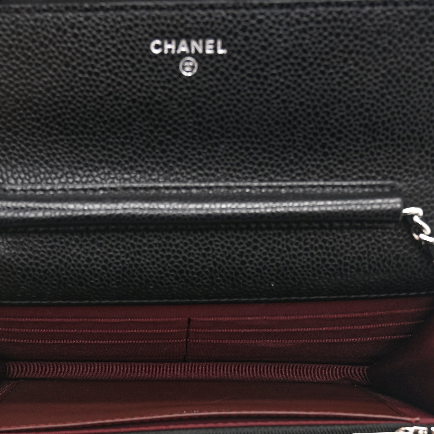 Caviar Quilted CC Turnlock Wallet On Chain WOC Black