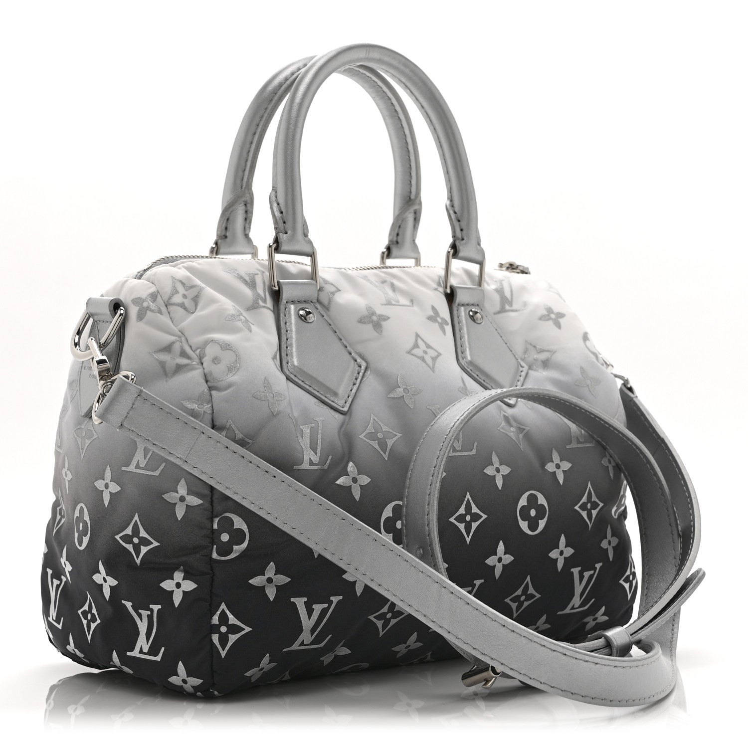 Nylon Monogram Gradient LV Snow Speedy Bandouliere 25 Frost