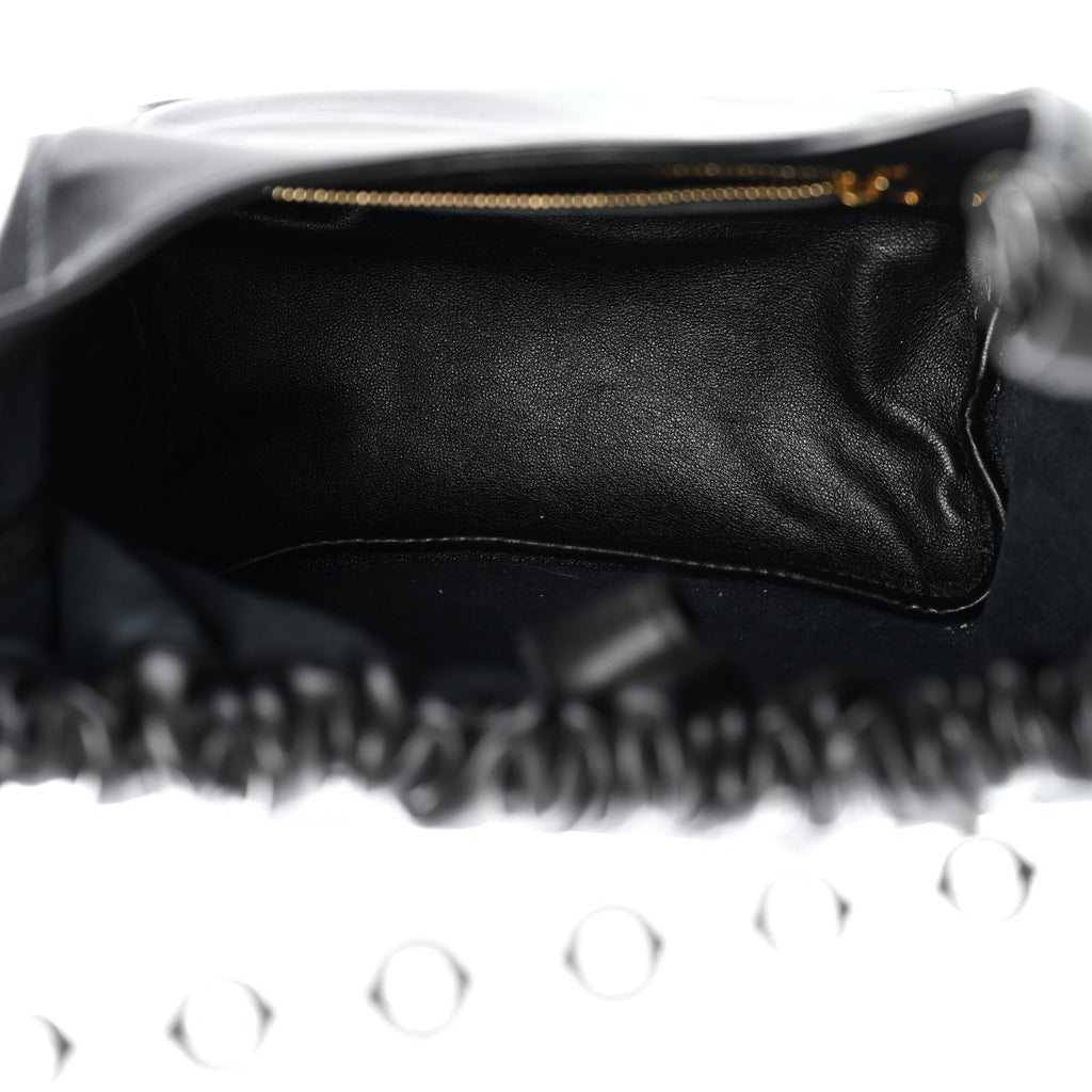 Mellow Nappa Small Monochrome Squeeze Bag Black