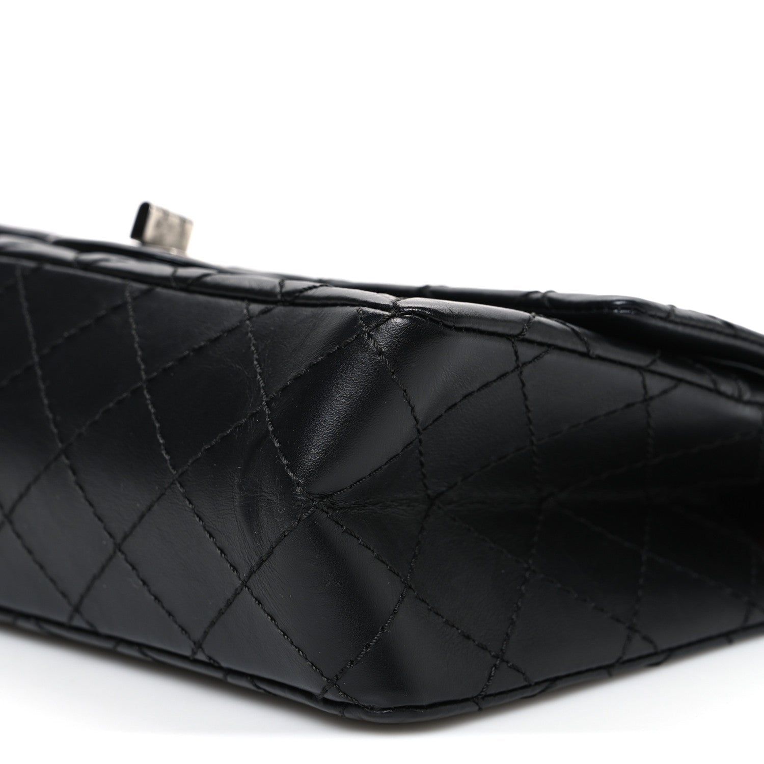 Aged Calfskin Quilted 2.55 Reissue 225 Flap Black