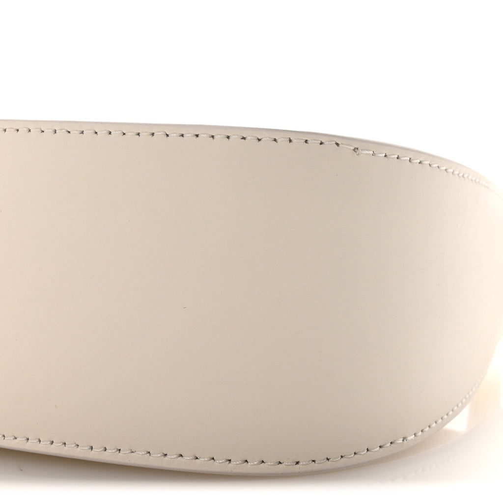 Smooth Calfskin Half Moon Shoulder Bag New Ivory