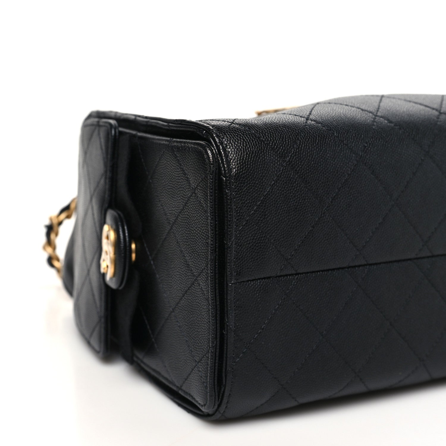 Caviar Quilted Small Chanel 25 Handbag Black
