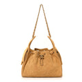 Suede Quilted Small Chanel 25 Handbag Beige