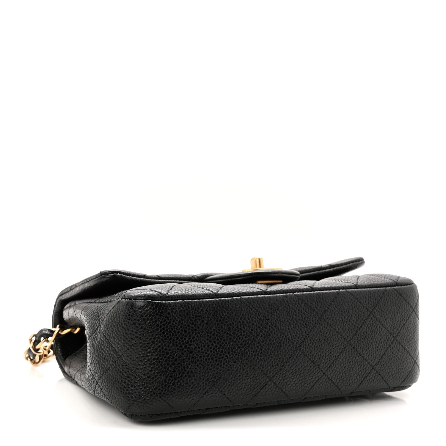 Caviar Quilted Mini Rectangular Flap Black
