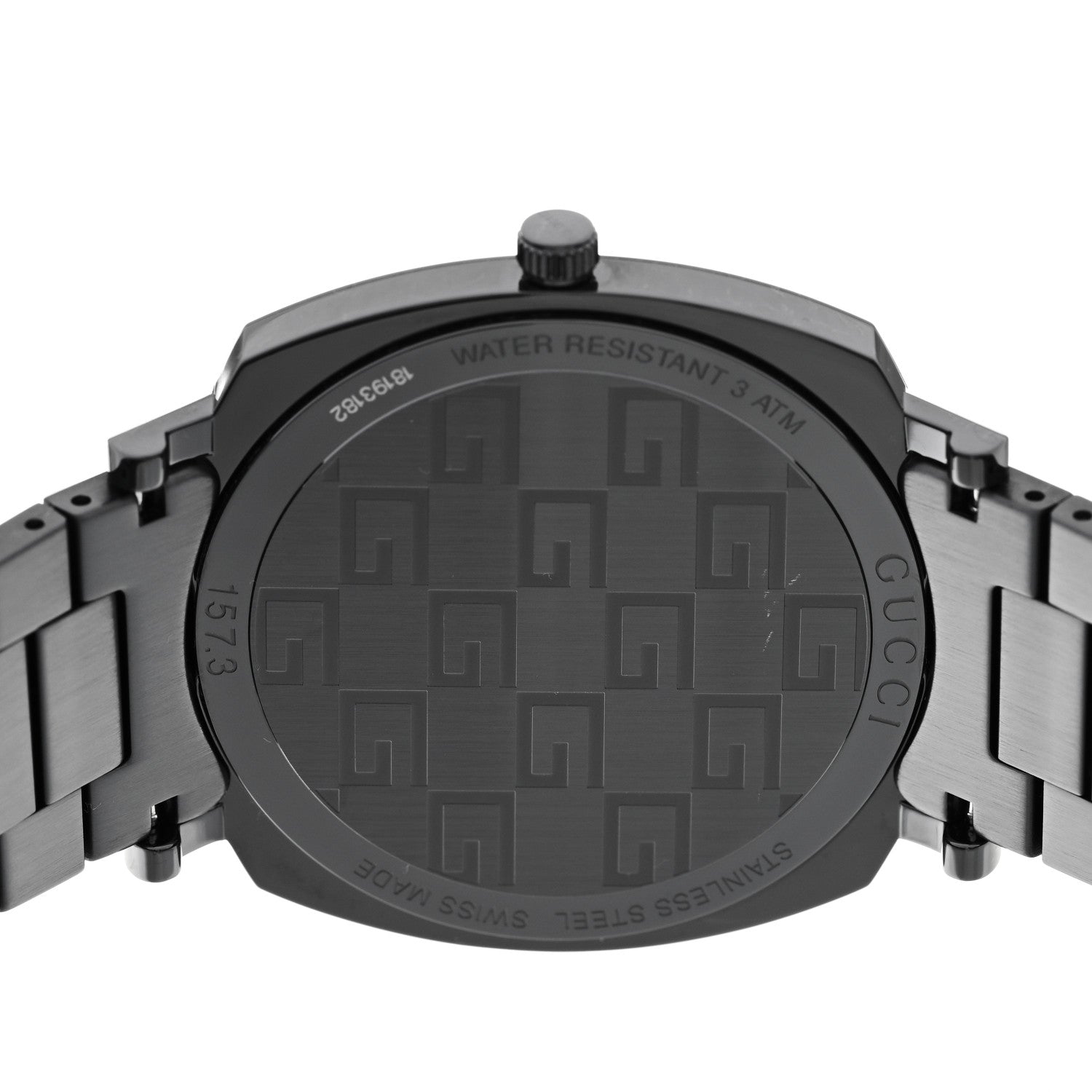 PVD Stainless Steel 38mm Grip Quartz Watch Black