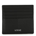 Textured Calfskin Plain Cardholder Black