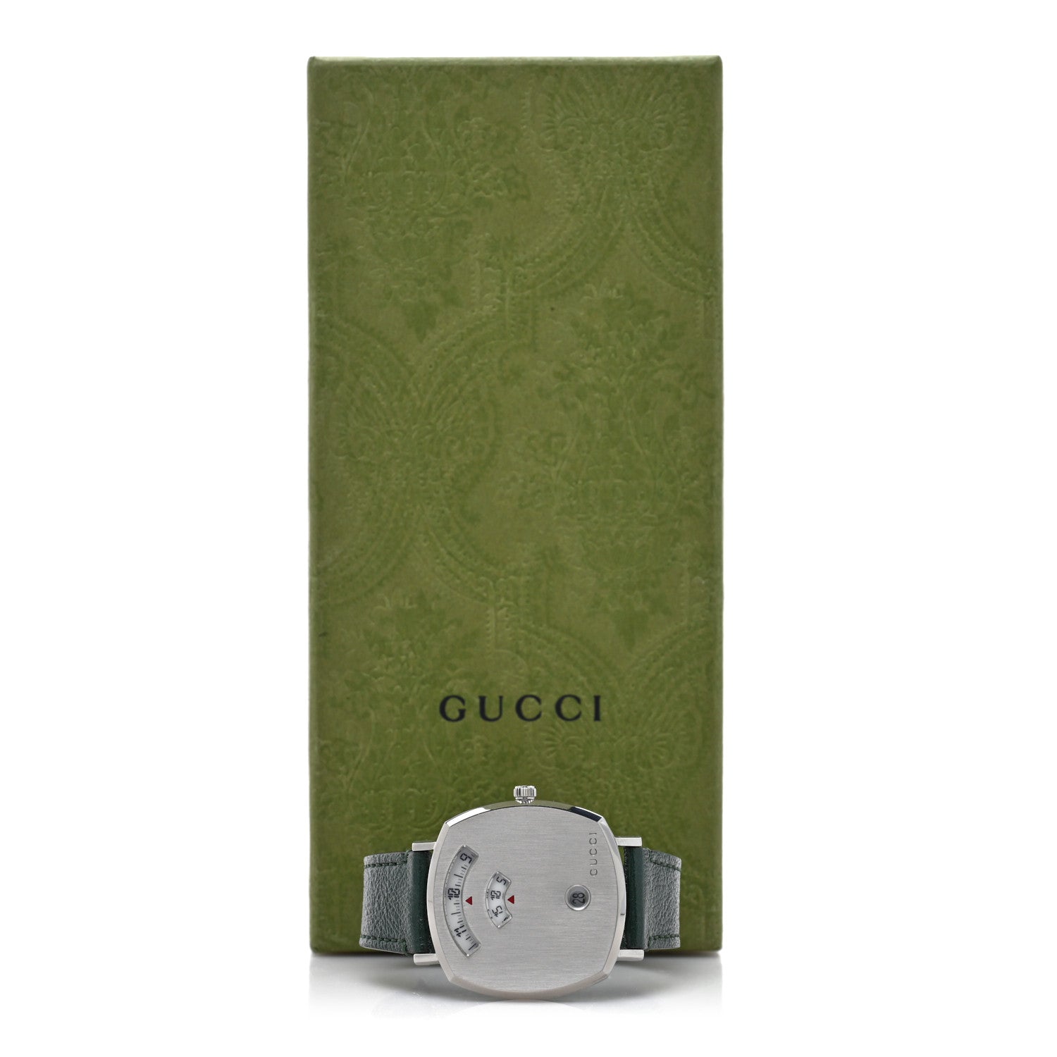 Stainless Steel Calfskin 35mm Grip Quartz Watch Green