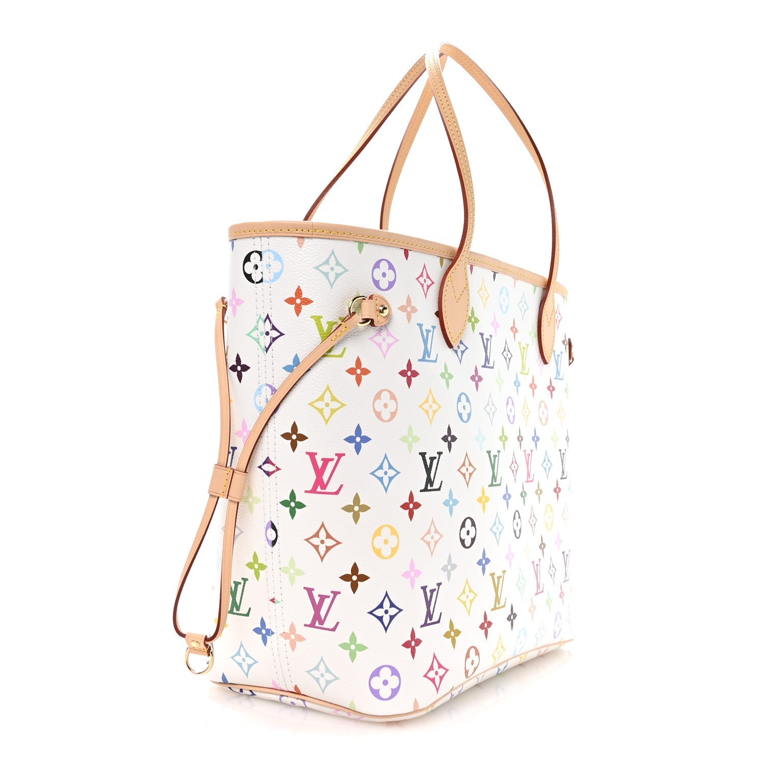 LV X TM Monogram Multicolor Neverfull MM White