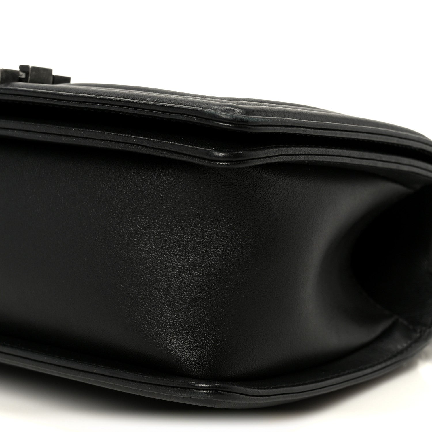 Calfskin Quilted Medium Boy Flap Black