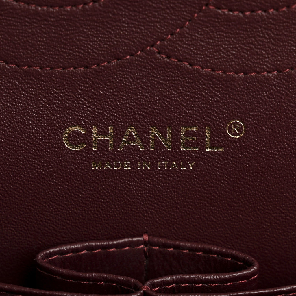 Lambskin Quilted Jumbo Double Flap Black