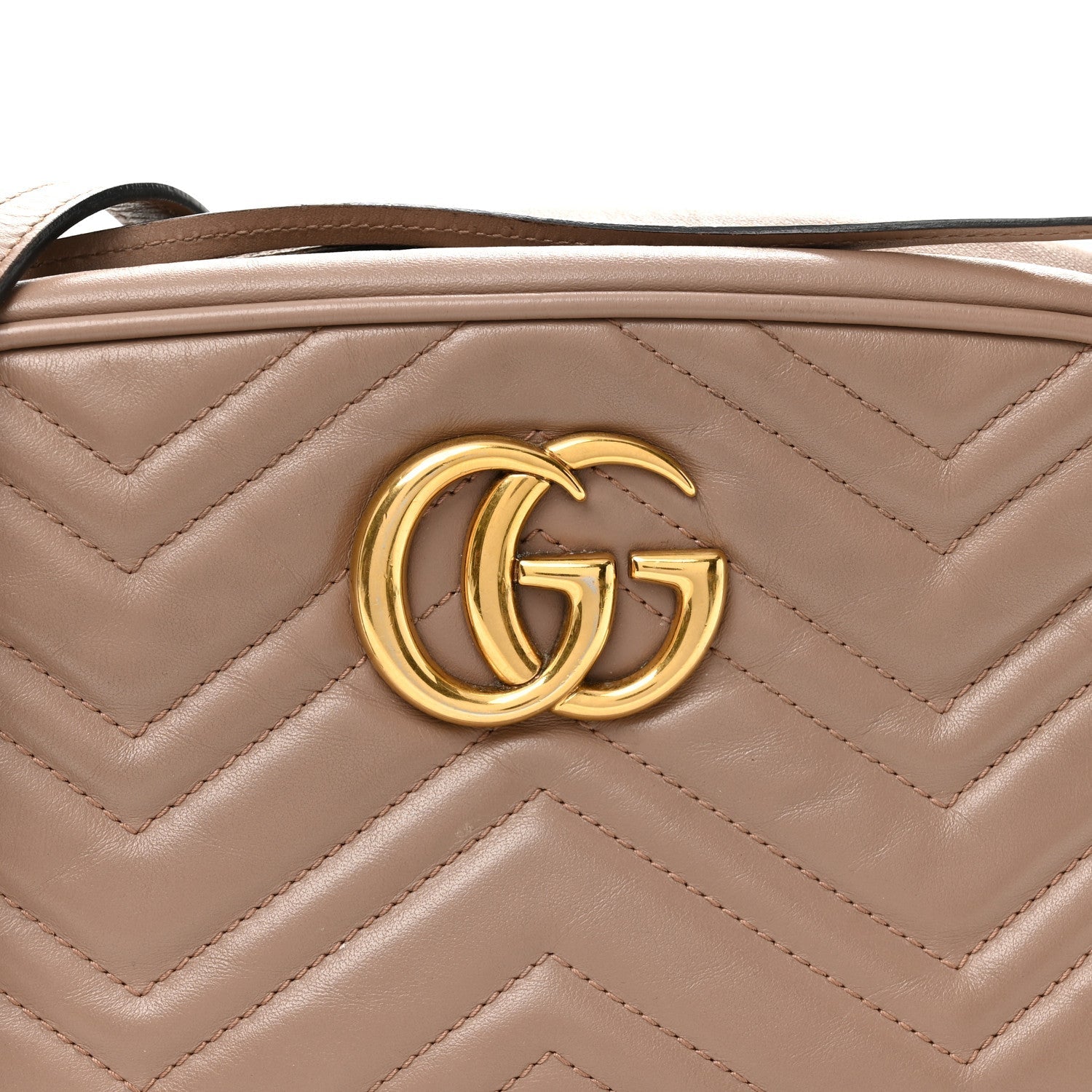 Calfskin Matelasse Small GG Marmont Chain Shoulder Bag Porcelain Rose