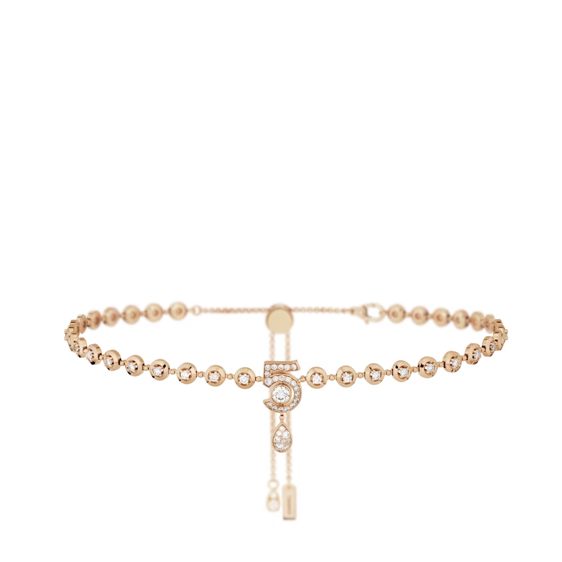 Chanel Eternal N鎺� Diamond Line Necklace