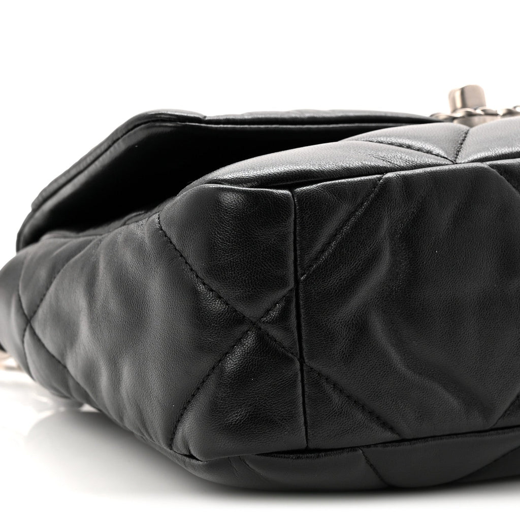 Lambskin Quilted Medium Chanel 19 Flap Black