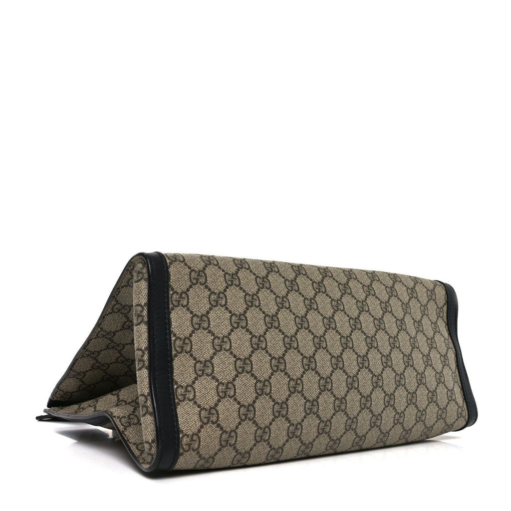 GG Supreme Monogram Medium Padlock Tote Black