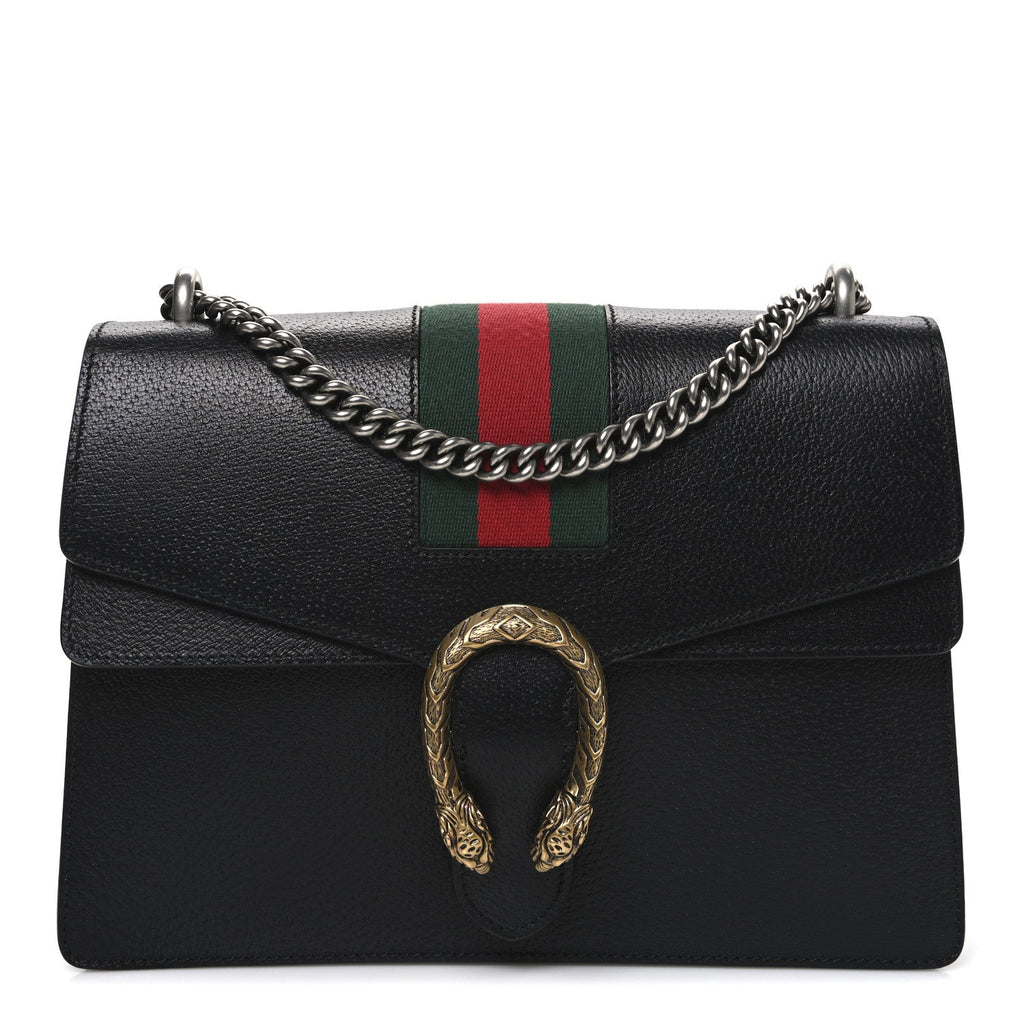 Calfskin Web Small Dionysus Shoulder Bag Black