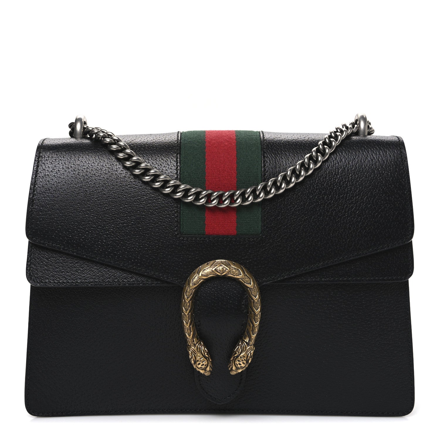 Calfskin Web Small Dionysus Shoulder Bag Black