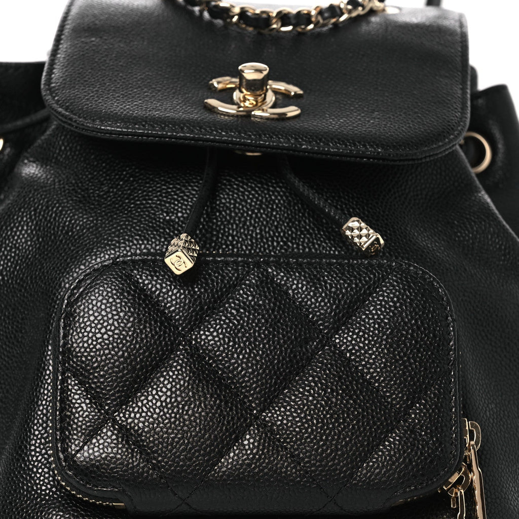 Caviar Quilted Mini Business Affinity Backpack Black