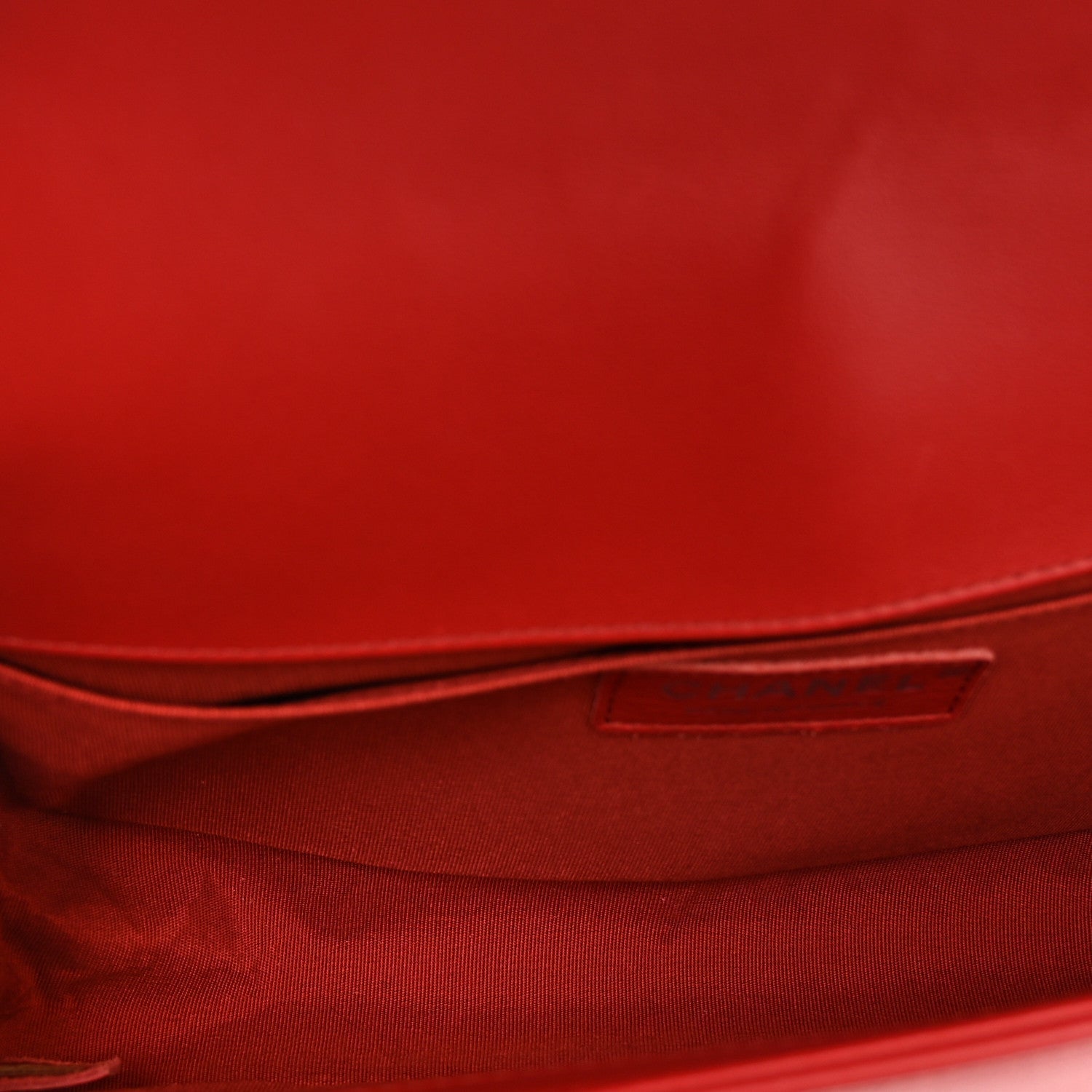 Calfskin Quilted Medium Boy Flap Red