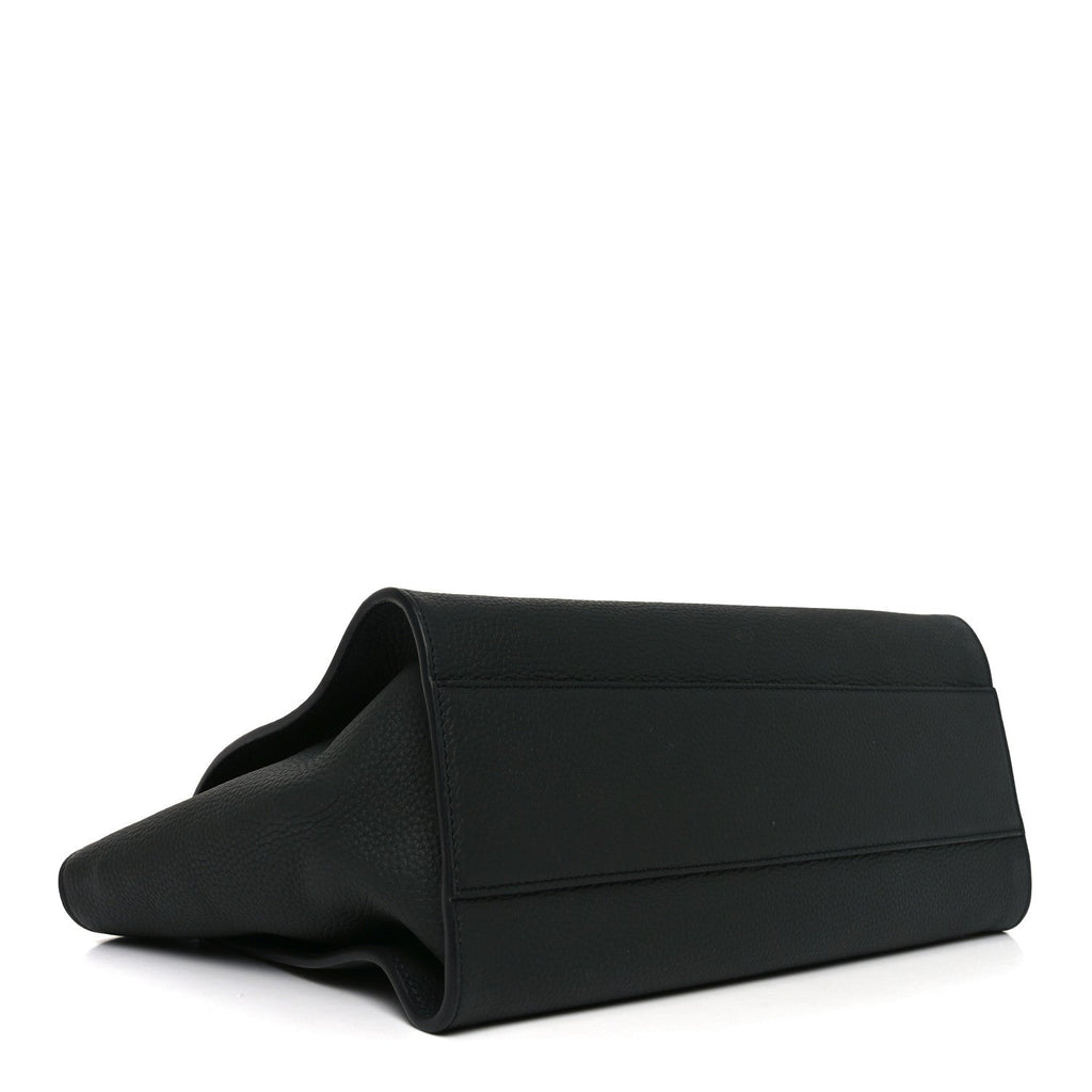 Matte Grained Calfskin Marlo 14 Dark Pine