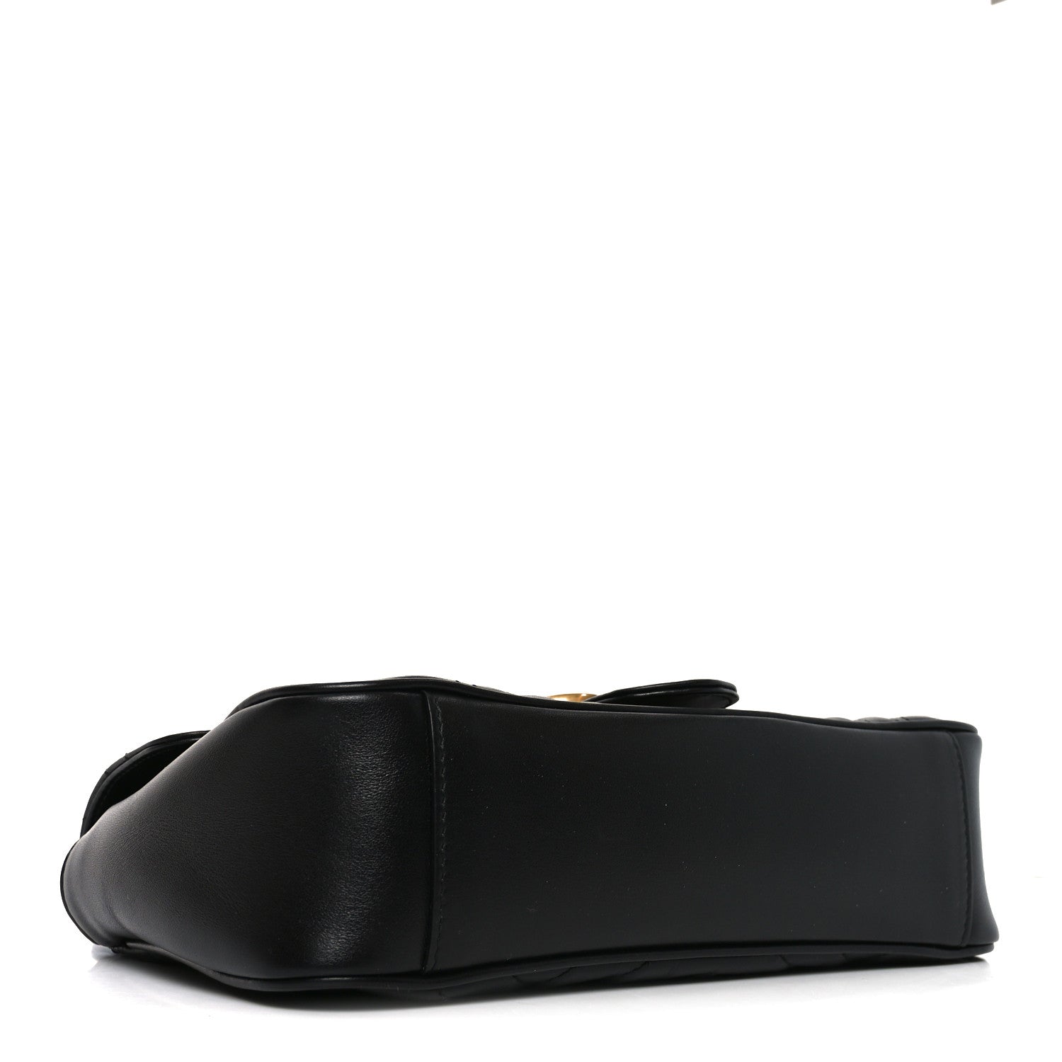 Calfskin Matelasse Small GG Marmont Shoulder Bag Black