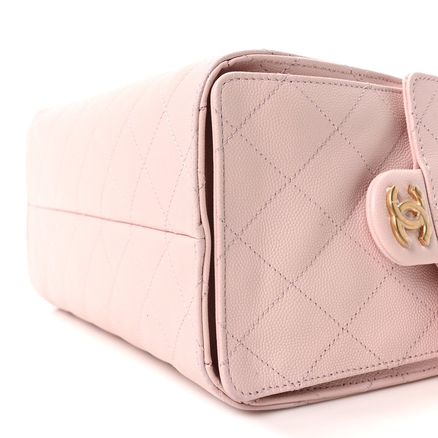 Caviar Quilted Small Chanel 25 Handbag Light Pink