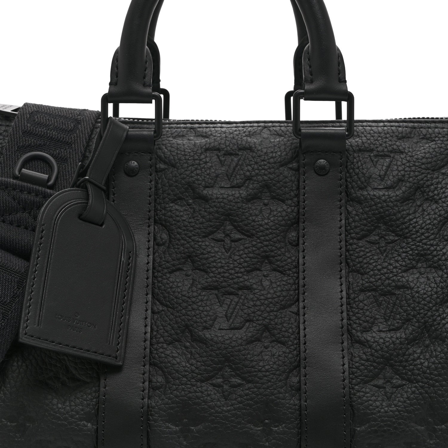 Monogram Taurillon Keepall Bandouliere 35 Black