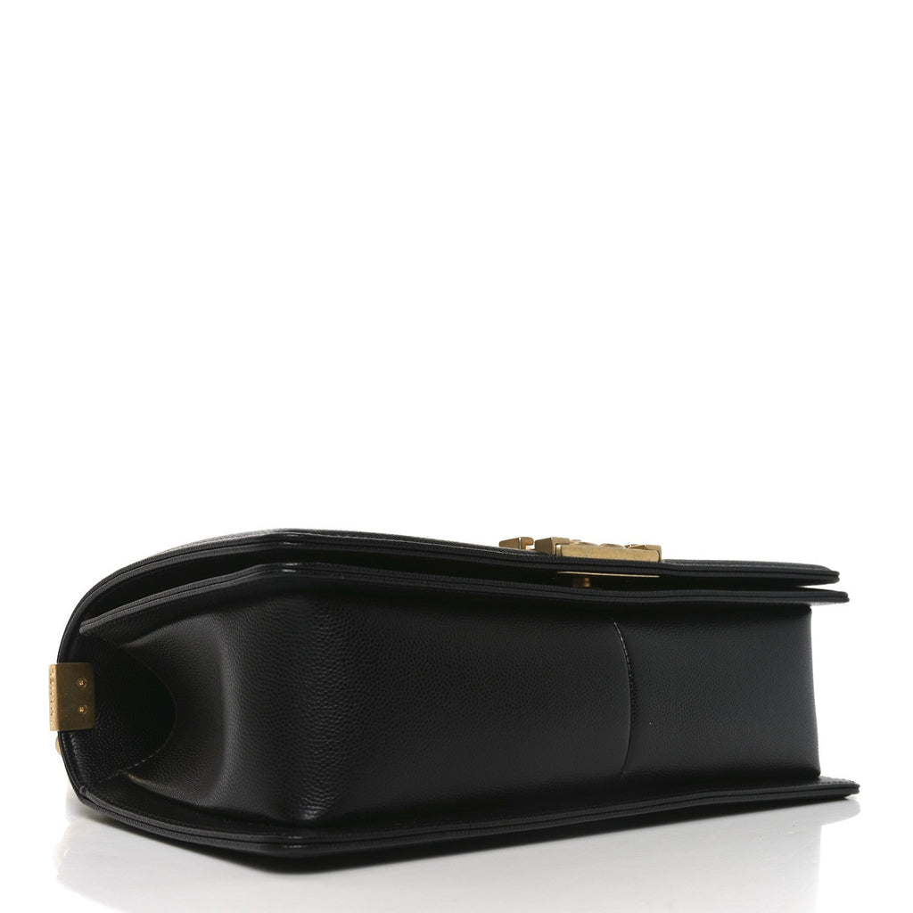 Caviar Quilted Medium Boy Flap Black