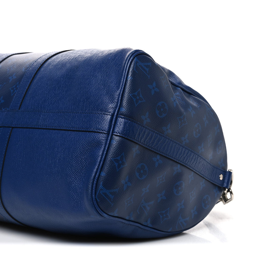 Taiga Monogram Eclipse Keepall Bandouliere 50 Pacific Blue