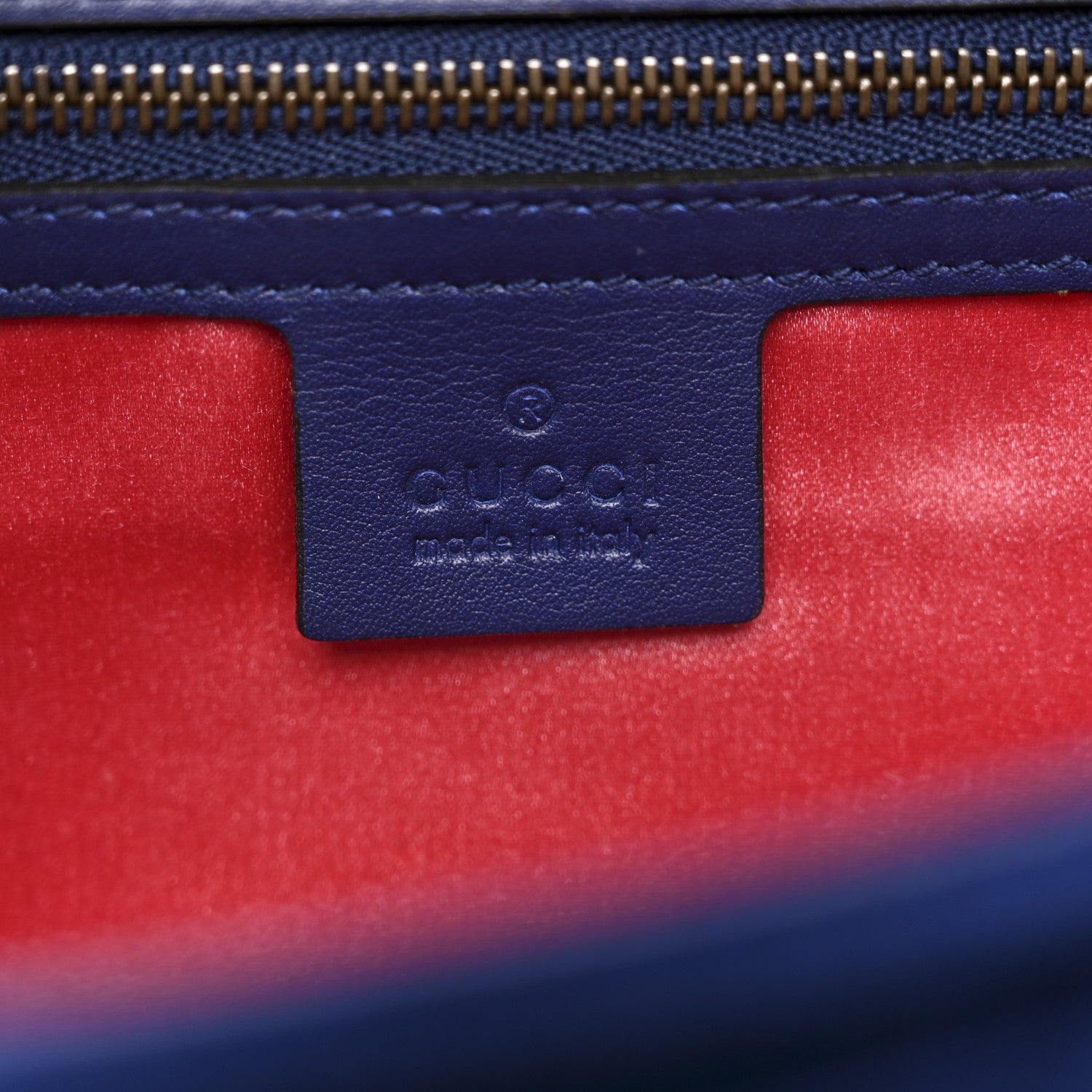 Velvet Matelasse GG Marmont Clutch Cobalt Blue