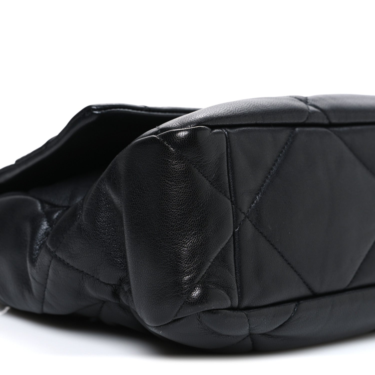 Goatskin Quilted Large Chanel 19 Flap Black
