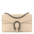 Textured Calfskin Crystal Small Dionysus Shoulder Bag Mystic White