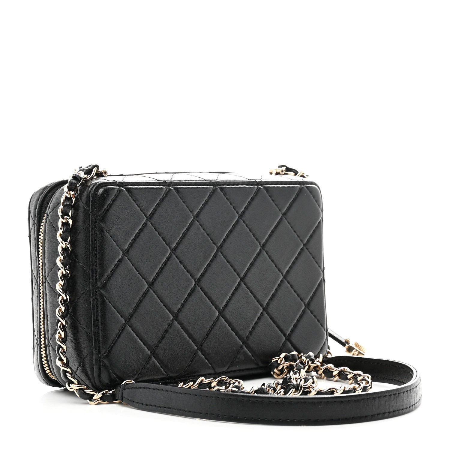 Lambskin Quilted Coco Click Bag Black