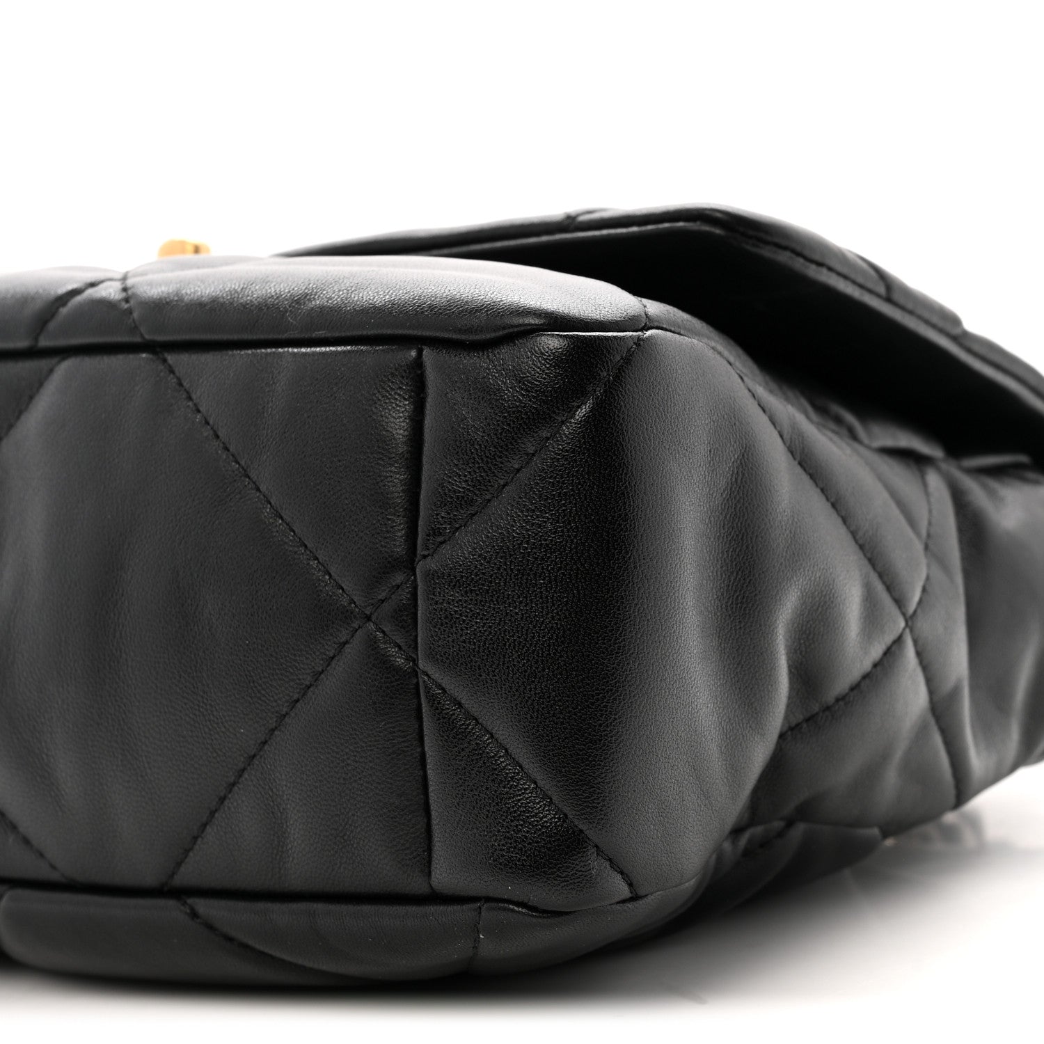 Lambskin Quilted Large Chanel 19 Flap Black