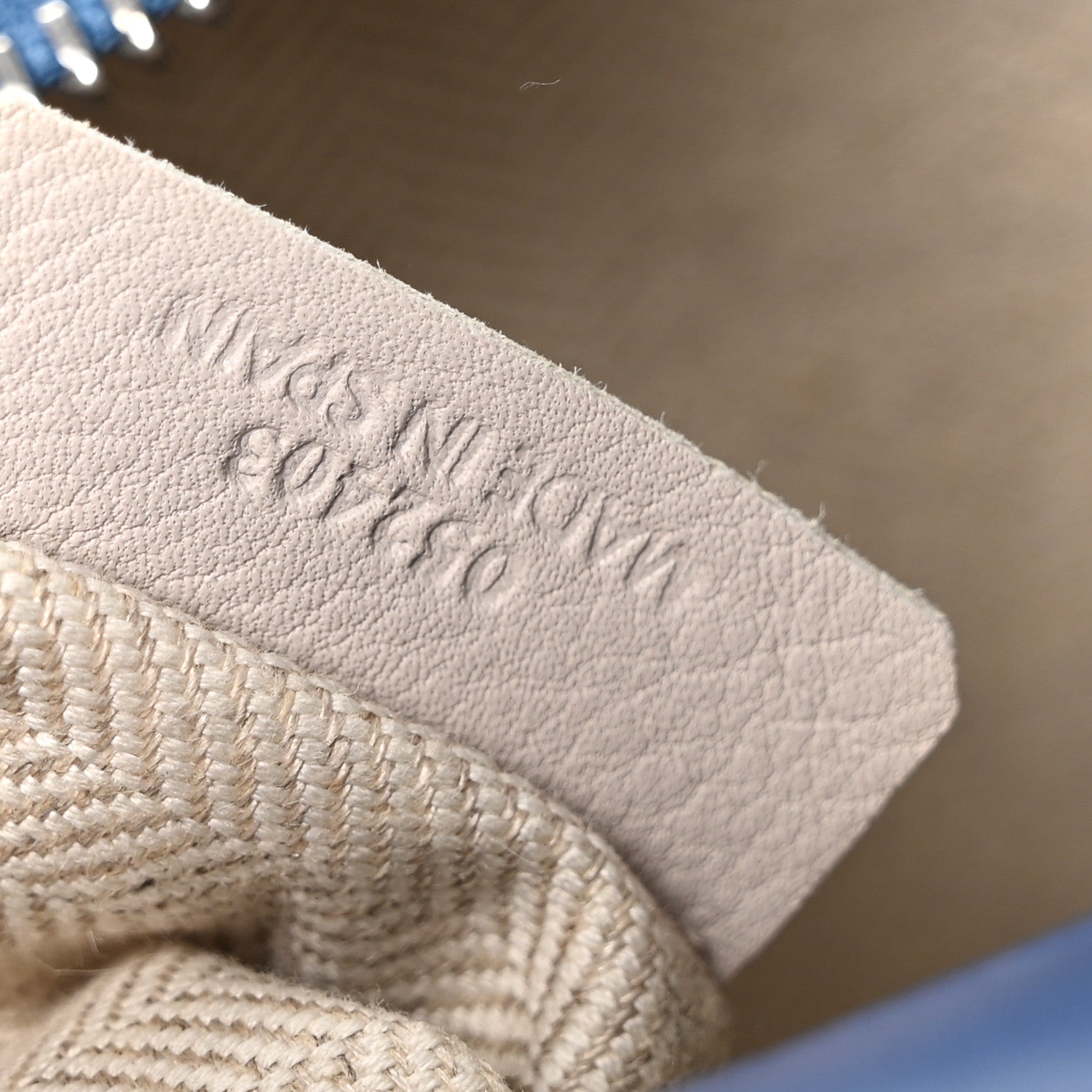 Calfskin Puzzle Fold Wash Bag Blue