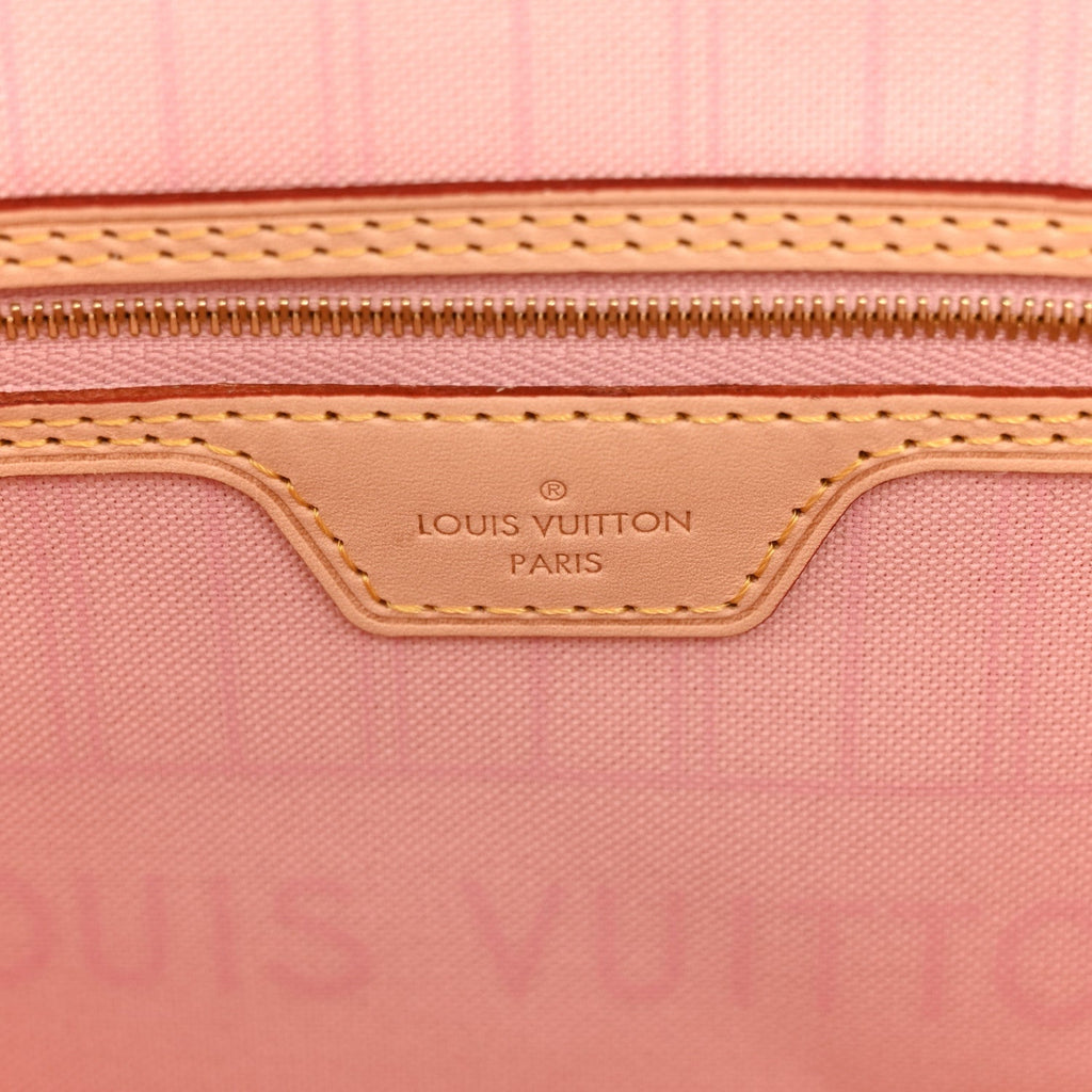 Damier Azur Neo Neverfull MM Rose Ballerine