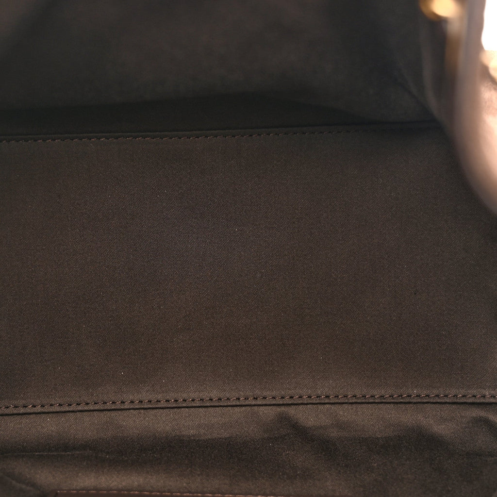 Suede Quilted Small Chanel 25 Handbag Dark Brown