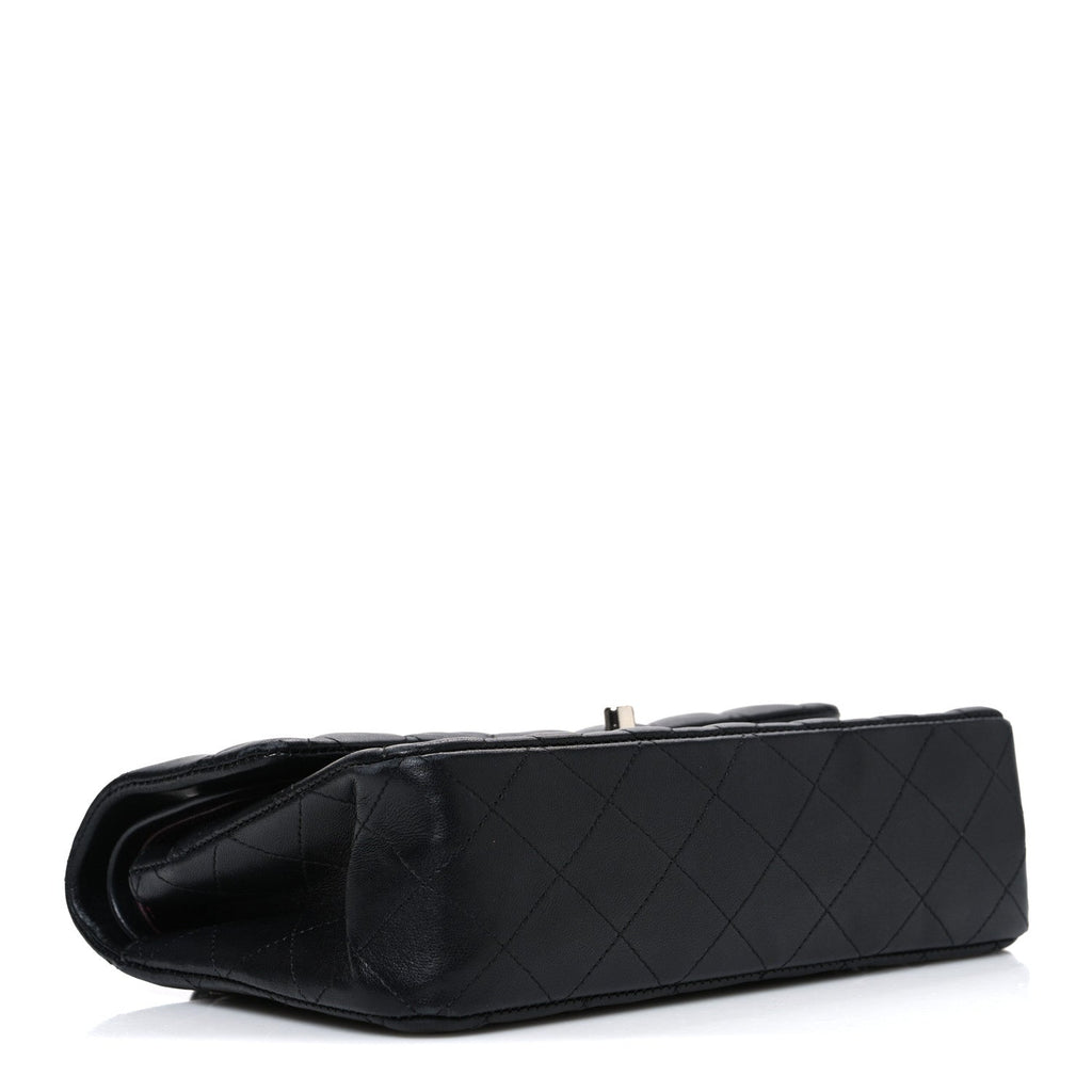 Lambskin Quilted Small Double Flap Black