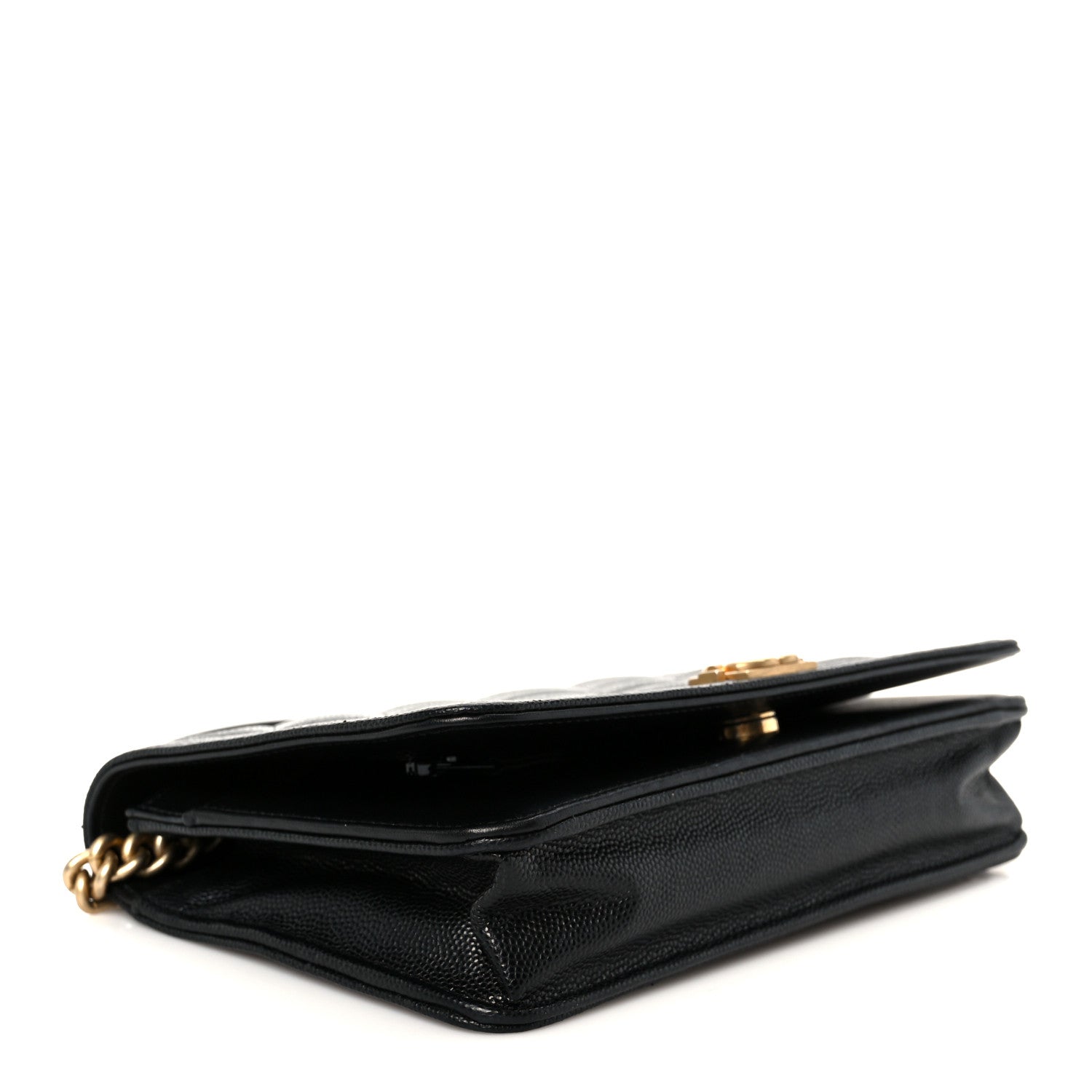 Caviar Quilted Boy Wallet On Chain WOC Black
