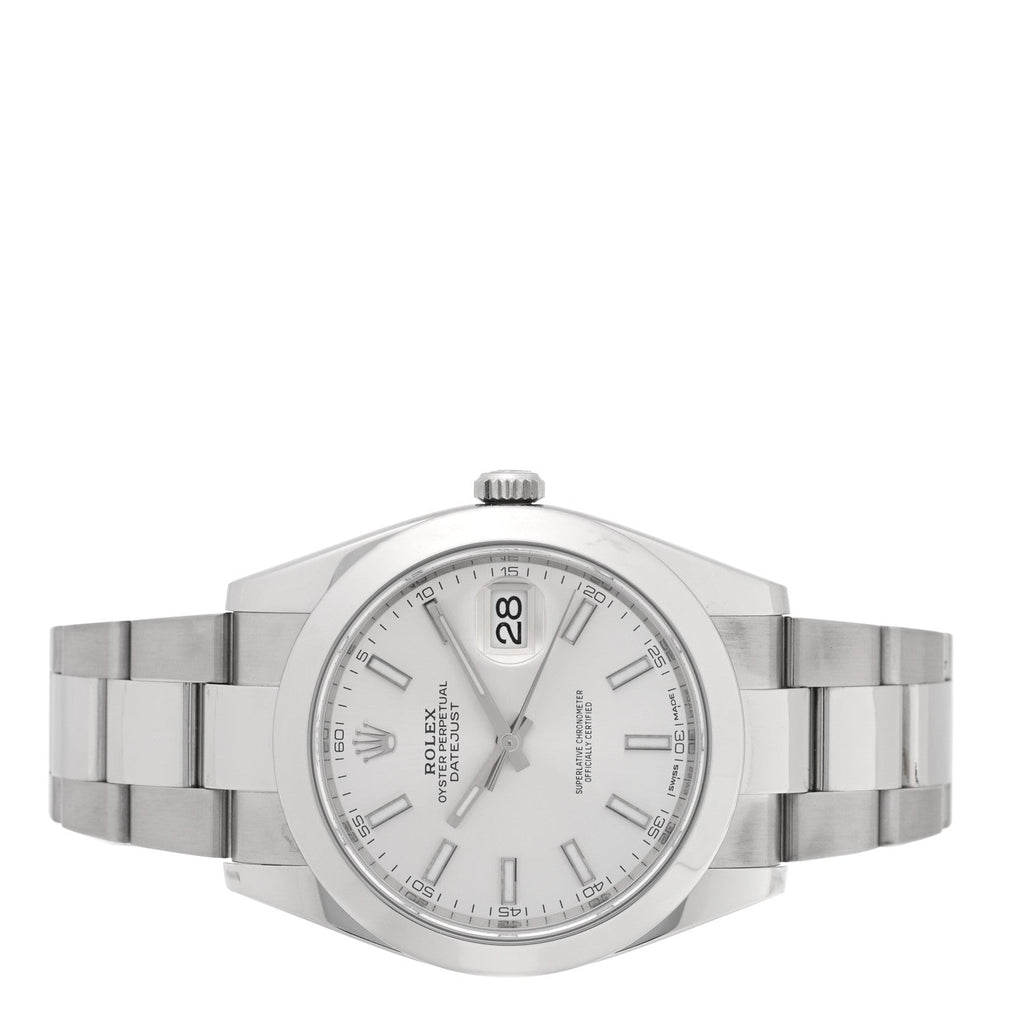 Stainless Steel 41mm Oyster Perpetual Datejust Watch Silver 126300