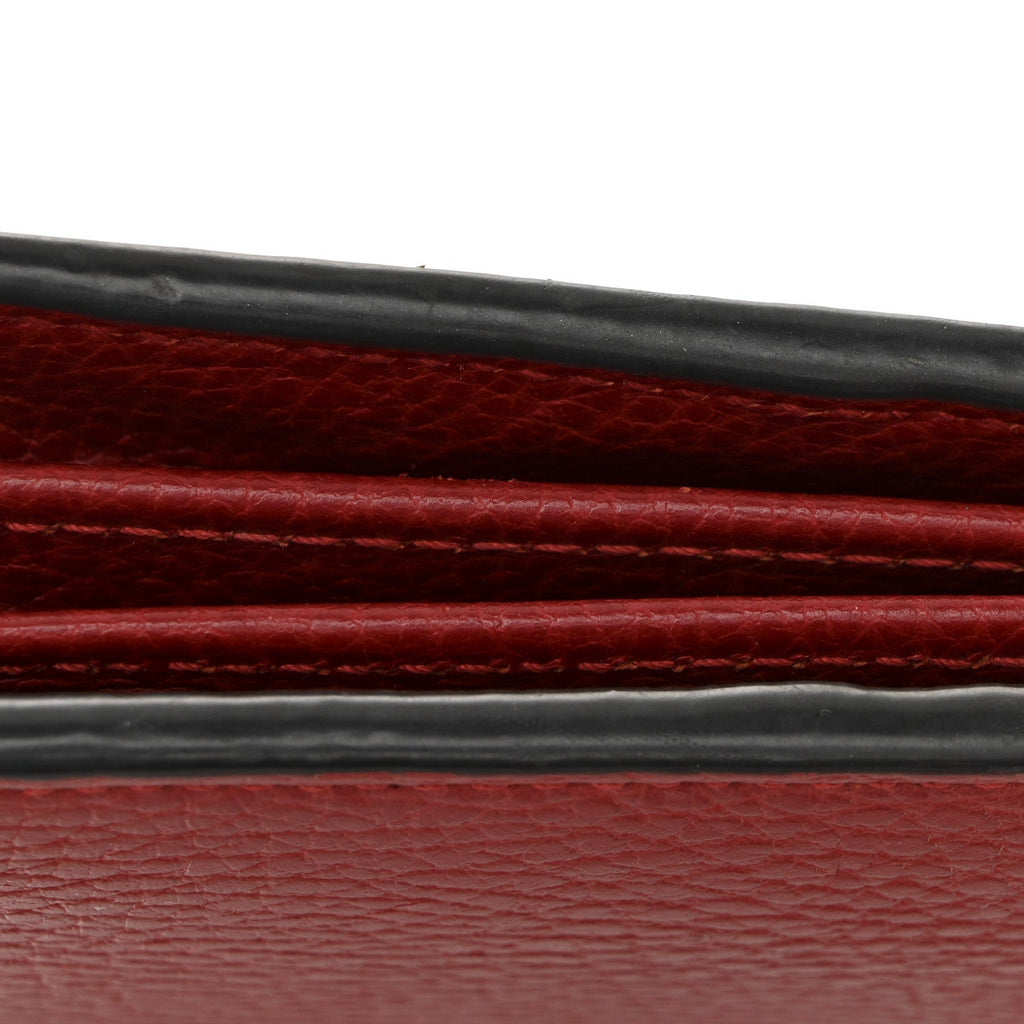 Calfskin Mini Dionysus Chain Wallet Hibiscus Red