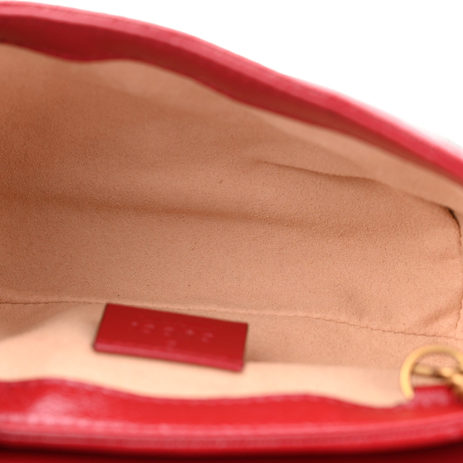 Vintage Effect Calfskin Matelasse Diagonal Super Mini Torchon GG Marmont Shoulder Bag Black Romantic Cherry