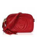 Pebbled Calfskin Small Soho Disco Bag Tabasco Red